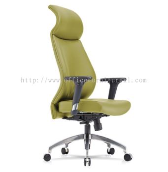 CURVE HIGH BACK EXECUTIVE CHAIR | LEATHER OFFICE CHAIR KOTA KEMUNING SELANGOR