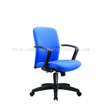 ARONA LOW BACK STANDARD CHAIR | FABRIC OFFICE CHAIR GOMBAK KL