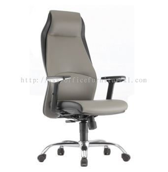 HIGH BACK CURVE EXECUTIVE CHAIR | LEATHER OFFICE CHAIR DAMANSARA PJ SELANGOR