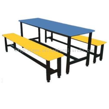 6-8 SEATER CANTEEN TABLE SET (REINFORCEMENT) - canteen table set/ fibreglass table subang jaya| canteen table chan sow lin | canteen table jalan ipoh