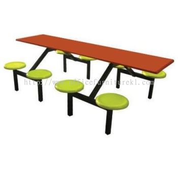 8 TEMPAT DUDUK MEJA GENTIAN KACA DAN BANGKU - canteen table set/ fibreglass table ampang jaya| canteen table selayang | canteen table jalan kia peng