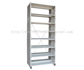 STEEL LIBRARY SHELVING DOUBLE SIDED WITH 7 SHELVING SELANGOR