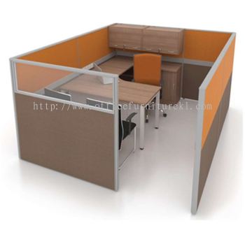 OPEN CONCEPT 1 WORKSTATION 1 WITH SIDE CABINET & HANGING CABINET 1 - Partition Workstation Bandar Utama | Partition Workstation Taman Tun Dr Ismail | Partition Workstation Danau Kota