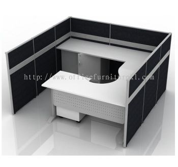 CLUSTER OF 1 OFFICE PARTITION WORKSTATION 16 -  Partition Workstation Kelana Centre | Partition Workstation Wangsa Maju | Partition Workstation Semenyih