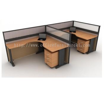 CLUSTER OF 2 OFFICE PARTITION WORKSTATION - Partition Workstation Seputeh | Partition Workstation Taman Desa | Partition Workstation Segambut