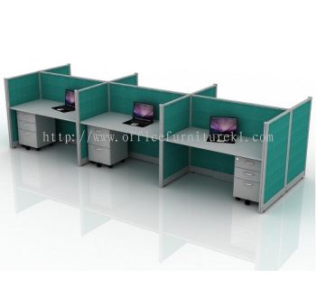 CLUSTER OF 6 OFFICE PARTITION WORKSTATION 2 - Partition Workstation Kwasa Damansara | Partition Workstation Setia Alam | Partition Workstation Sri Hartamas