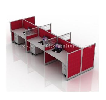 CLUSTER OF 6 OFFICE PARTITION WORKSTATION 5 - Partition Workstation Bandar Botanik | Partition Workstation Bandar Baru Klang | Partition Workstation Solaris Dutamas