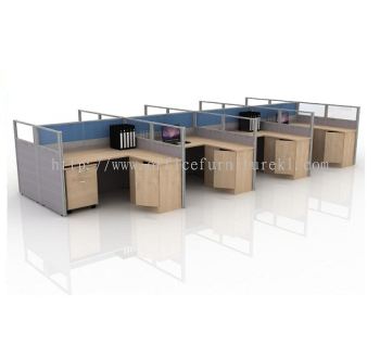 CLUSTER OF 8 OFFICE PARTITION WORKSTATION 15 - Partition Workstation Icon City PJ | Partition Workstation Bandar Sunway | Partition Workstation Jalan Mayang Sari