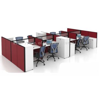 CLUSTER OF 8 OFFICE PARTITION WORKSTATION 1 - Partition Workstation Cyber Jaya | Partition Workstation Putra Jaya | Partition Workstation Kepong