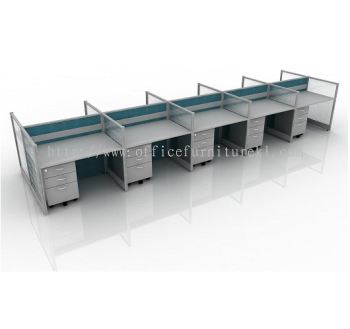 CLUSTER OF 10 OFFICE PARTITION WORKSTATION 3 - Partition Workstation I-City | Partition Workstation One City | Partition Workstation Plaza Low Yat