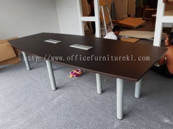 DELIVERY & INSTALLATION QAMAR MEETING OFFICE TABLE l BOAT SHAPE OFFICE FURNITURE l TAMAN PERINDUSTRIAN, PUCHONG l PETALING l SELANGOR