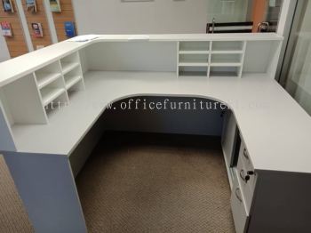 DELIVERY & INSTALLATION EXCT RECEPTION OFFICE COUNTER TABLE l U-SHAPE OFFICE FURNITURE l SUBANG LIGHT INDUSTRIAL PARK l SUBANG JAYA l SELANGOR