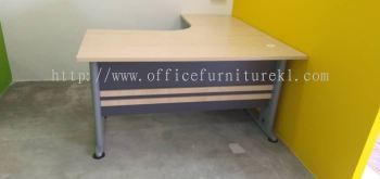 FREE DELIVERY & INSTALLATION TITUS L-SHAPE OFFICE TABLE ATL 1515 l EXECUTIVE TABLE OFFICE FURNITURE l SETAPAK l GOMBAK l TOP 10 HOT ITEM