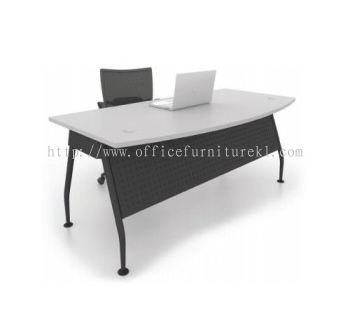 MADISON EXECUTIVE OFFICE TABLE / DESK D SHAPE (Color Grey) - executive table Sungai Besi | executive table Gombak Setia | executive table Cheras | executive table Selling Fast