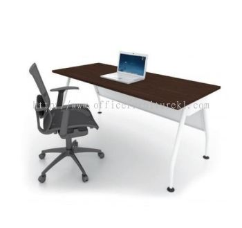 MADISON WRITING OFFICE TABLE / DESK METAL A LEG (Color Walnut) - office table Damansara Perdana | | office table Setapak | office table Selayang | office table Direct Factory Price