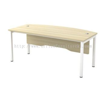 MUPHI EXECUTIVE OFFICE TABLE / DESK D-SHAPE ASWB 180A (Color Boras Ash) - executive table Pandan Indah | executive table Setiawangsa | executive table Uoa Business Park | executive table Must Buy 