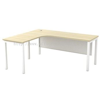 MUPHI L-SHAPE OFICE TABLE / DESK ASML 552 (Color Boras Ash) - L-shape office table Setia Alam | L-shape office table Uoa Business Park | L-shape office table Bangsar | L-shape office table Top 10 Best Model