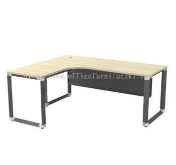 PYRAMID L-SHAPE OFFICE TABLE / DESK OML 1815 (L) (Color Boras Ash) - L-shape office table Danau Kota | L-shape office table Bandar Sunway | L-shape office table Taman Melawati | L-shape office table Best Model