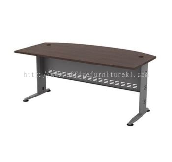 QAMAR EXECUTIVE OFFICE TABLE / DESK D-SHAPE AQMB 180A (Color Walnut) - executive office table Bukit Kiara | executive office table Accentra Glenmarie | executive office table Segambut | executive office table Top 10 Best Selling