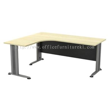 TITUS L-SHAPE OFFICE TABLE / DESK ATL 1515 (Color Maple) - L shape office table Brickfields | L shape office table Damansara Perdana | L shape office table Kelana Jaya | L-shape office table Selling Fast