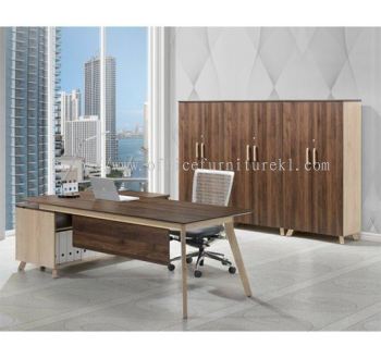 PAXIS DIRECTOR OFFICE TABLE C/W SIDE LOW CABINET & MEDIUM CABINET PXI 2190 - director office table Cheras | director office table Kepong | director office table Selayang | director office table 12.12 Mega Sale