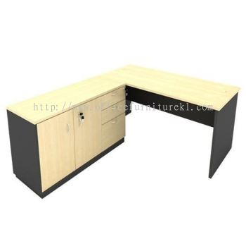 5' WRITING OFFICE TABLE / DESK C/W SIDE CABINET AGT157 (Color Maple) - writing office table Taman Sains Selangor | writing office table Setapak | writing office table Bukit Kiara | writing office table Promotion Price