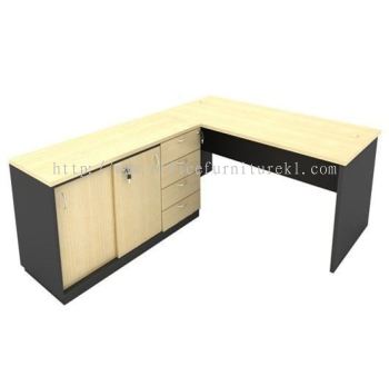 5' WRITING OFFICE TABLE / DESK C/W SIDE CABINET AGT157 (Color Maple) - writing office table Bandar Botanic | writing office table Tropicana Metropark | writing office table Taman Perindustrian Glenmarie | writing office table Ready Stock