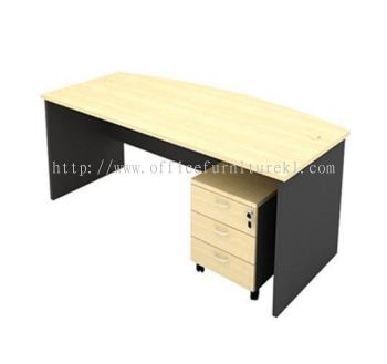 6 FEET D-SHAPE OFFICE TABLE WITH DRAWER SUNGAI BESI KL