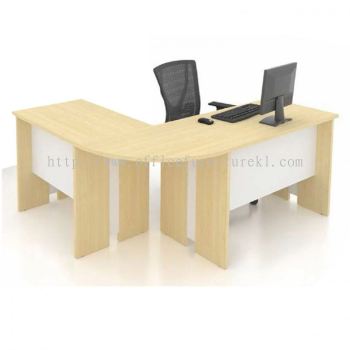 FAMAH 4' OFFICE TABLE | STUDY TABLE | COMPUTER TABLE COMBINE OFFICE TABLE FAMAH 127 (Color Maple & White) - office table Taman Tun Dr Ismail | office table Jalan Ipoh | office table Damansara Kim | office table Best Design