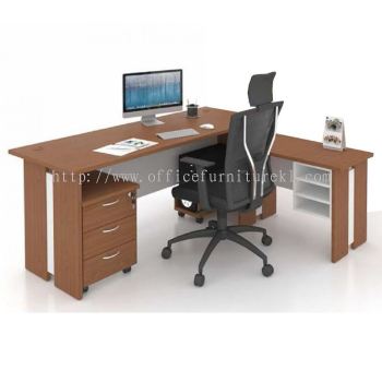 FAMAH 5' OFFICE TABLE | STUDY TABLE | COMPUTER TABLE C/W SIDE TABLE & DRAWER 3D SET FAMAH 157 (COLOR CHERRY & WHITE)  - office table Bandar Utama | office table Tropicana Metropark | office table Jalan Ceylon | office table Top 10 Most Popular