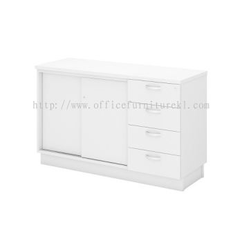 UTHILAH SIDE OFFICE CABINET C/W SLIDING DOOR & FIXED PEDESTAL 4D AU-YSP 7124 - pj damansara | gombak | balakong 