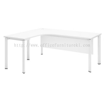 UTHILAH 6 FEET L-SHAPE EXECUTIVE OFFICE TABLE METAL PYRAMID N-LEG C/W WOODEN MODESTY PANEL AUTWL 652 - Kota Damansara | Subang | Selayang 