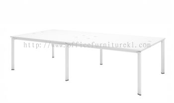 UTHILAH RECTANGULAR OFFICE TABLE CLUSTER OF 4 WORKSTATION METAL PYRAMID N-LEG (W/O MODESTY PANEL) AUTT 127-4 - KL | Pj Damansara | Segambut