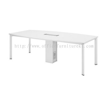 UTHILAH BOAT SHAPE CONFERENCE MEETING OFFICE TABLE METAL PYRAMID N-LEG (C/W FLIPPER COVER & POWER TOWER) AUTBB 24 - kota damansara | puchong | bangsar south 