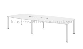 UTHILAH BOAT SHAPE CONFERENCE MEETING OFFICE TABLE METAL PYRAMID N-LEG (C/W FLIPPER COVER) AUTBB 30 - pj damansara | sri petaling | bukit jalil 