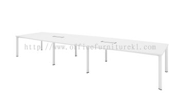 UTHILAH BOAT SHAPE CONFERENCE MEETING OFFICE TABLE METAL PYRAMID N-LEG (C/W FLIPPER COVER) AUTBB 48 - pj damansara | balakong | cheras