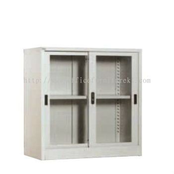 HALF HIGH GLASS SLIDING DOOR WITH STEEL CUPBOARD TROPICANA KL