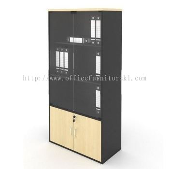 HEIGHT WOODEN FILING CUPBOARD SEMI SWINGING GLASS DOOR BANTING SELANGOR