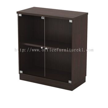 LOW WOODEN FILING CUPBOARD SWINGING GLASS DOOR BANTING SELANGOR