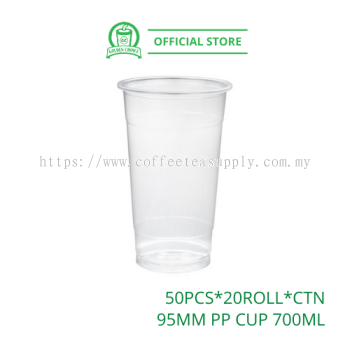 PP CUP 700ml Plain 22oz Y700 塑料杯 - 95mm | Bubble Tea | Polypropylene | Takeaway | Dabao cup | Plastic Cup