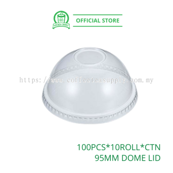 95mm DOME LID - Disposable | 95mm Cup | Fruit Cup | U Shape Cup | PP Cup | Bubble Tea | Cup Cap | Polypropylene PP Lid