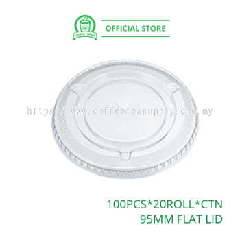 95mm FLAT LID - Disposable | 95mm Cup | Fruit Cup | U Shape Cup | PP Cup | Bubble Tea | Cup Cap | Polypropylene PP Lid