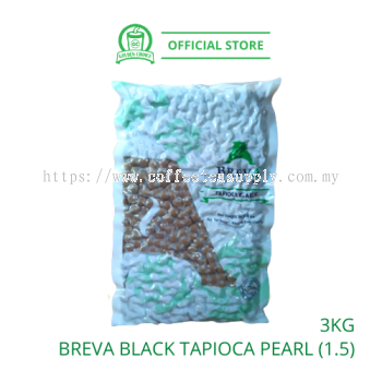 Black Tapioca Boba Pearl BREVA (1.5) 3kg - Bubble Tea Recipe| Raw | Boba | 珍珠奶茶 | 粉圆珍珠