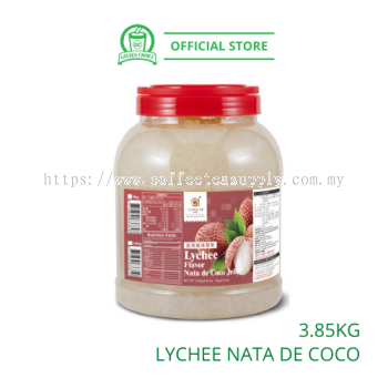 LYCHEE NATA DE COCO 3.85kg Ҭ - Topping | Coconut Jelly | BUBBLE TEA | Ta Chung Ho | Taiwan Imported