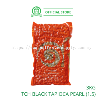 BLACK TAPIOCA PEARL 3KG (1.5) 黑粉圆珍珠 - Raw Boba | Bubble Tea | Ta Chung Ho | Taiwan Imported