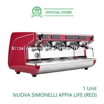 Nuova Simonelli Appia Life Espresso Machine RED - 2 group head, commercial, coffee, latte | Commercial Coffee Machine Malaysia