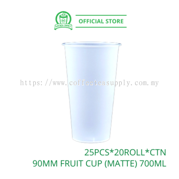 90mm FRUIT CUP Matte 700ml 22oz 注塑杯 - 水果茶杯 | 打包 | Takeaway | Fruit Tea | Bubble Tea | Injection