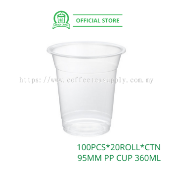 PP CUP 360ml Plain 12oz Y360 塑料杯 - 95mm | Bubble Tea | Polypropylene | Takeaway | Dabao cup | Plastic Cu