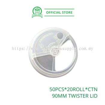 90mm TWISTER LID Transparent ̸ת - Disposable | Polypropylene | PP cup | U Shape Cup | Fruit Cup | Takeaway