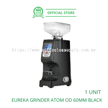 EUREKA GRINDER ATOM OD 60mm Black - Commercial | Stepless Micrometric | Flat Burr | Coffee Bean